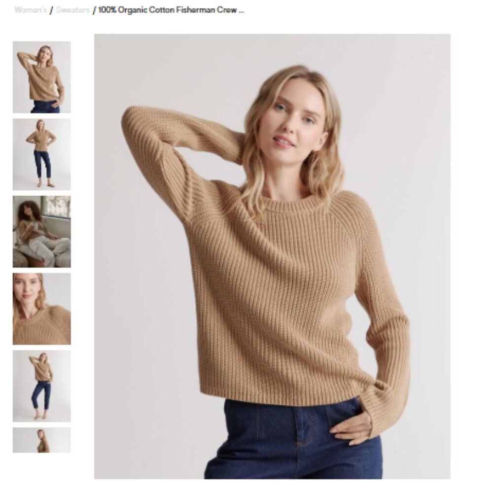 Quince Fisherman 100% Organic Cotton Crewneck Sweater